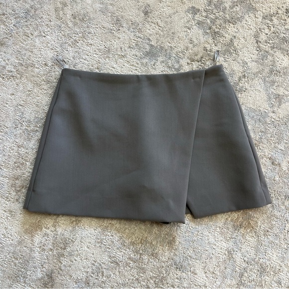 Zara Pants - Zara ASYMMETRIC SKORT ANTHRACITE GRAY